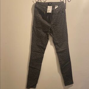 H&M 14 Leopard Print Skinny Jeans